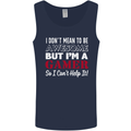I Don't Mean to Be but I'm a Gamer Gaming Mens Vest Tank Top Navy Blue
