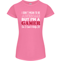 I Don't Mean to Be but I'm a Gamer Gaming Womens Petite Cut T-Shirt Azalea