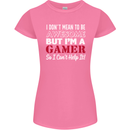 I Don't Mean to Be but I'm a Gamer Gaming Womens Petite Cut T-Shirt Azalea