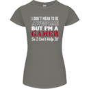 I Don't Mean to Be but I'm a Gamer Gaming Womens Petite Cut T-Shirt Charcoal