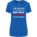 I Don't Mean to Be but I'm a Gamer Gaming Womens Wider Cut T-Shirt Royal Blue