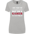 I Don't Mean to Be but I'm a Gamer Gaming Womens Wider Cut T-Shirt Sports Grey