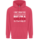 I Don't Mean to Be but I'm a Golfer Golf Childrens Kids Hoodie Heliconia