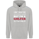 I Don't Mean to Be but I'm a Golfer Golf Childrens Kids Hoodie Sports Grey