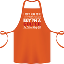 I Don't Mean to Be but I'm a Golfer Golf Cotton Apron 100% Organic Orange