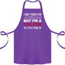 I Don't Mean to Be but I'm a Golfer Golf Cotton Apron 100% Organic Purple