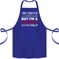 I Don't Mean to Be but I'm a Golfer Golf Cotton Apron 100% Organic Royal Blue
