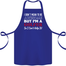 I Don't Mean to Be but I'm a Golfer Golf Cotton Apron 100% Organic Royal Blue