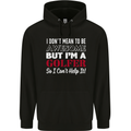 I Don't Mean to Be but I'm a Golfer Golf Mens 80% Cotton Hoodie Black