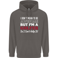I Don't Mean to Be but I'm a Golfer Golf Mens 80% Cotton Hoodie Charcoal