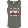 I Don't Mean to Be but I'm a Golfer Golf Mens Vest Tank Top Charcoal