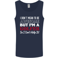 I Don't Mean to Be but I'm a Golfer Golf Mens Vest Tank Top Navy Blue