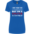 I Don't Mean to Be but I'm a Golfer Golf Womens Wider Cut T-Shirt Royal Blue