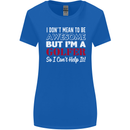 I Don't Mean to Be but I'm a Golfer Golf Womens Wider Cut T-Shirt Royal Blue