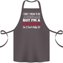I Don't Mean to Be but I'm a Grandad Cotton Apron 100% Organic Dark Grey