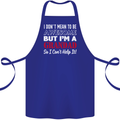 I Don't Mean to Be but I'm a Grandad Cotton Apron 100% Organic Royal Blue