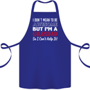I Don't Mean to Be but I'm a Grandad Cotton Apron 100% Organic Royal Blue
