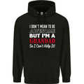 I Don't Mean to Be but I'm a Grandad Mens 80% Cotton Hoodie Black