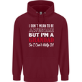 I Don't Mean to Be but I'm a Grandad Mens 80% Cotton Hoodie Maroon