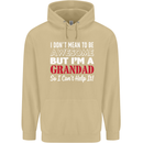 I Don't Mean to Be but I'm a Grandad Mens 80% Cotton Hoodie Sand