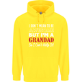 I Don't Mean to Be but I'm a Grandad Mens 80% Cotton Hoodie Yellow