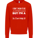 I Don't Mean to Be but I'm a Grandad Mens Sweatshirt Jumper Bright Red