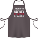I Don't Mean to Be but I'm a Hunter Hunting Cotton Apron 100% Organic Dark Grey