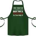 I Don't Mean to Be but I'm a Hunter Hunting Cotton Apron 100% Organic Forest Green