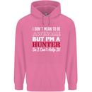 I Don't Mean to Be but I'm a Hunter Hunting Mens 80% Cotton Hoodie Azelea