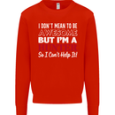 I Don't Mean to Be but I'm a Hunter Hunting Mens Sweatshirt Jumper Bright Red