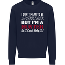 I Don't Mean to Be but I'm a Hunter Hunting Mens Sweatshirt Jumper Navy Blue