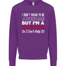 I Don't Mean to Be but I'm a Hunter Hunting Mens Sweatshirt Jumper Purple