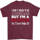 I Don't Mean to Be but I'm a Hunter Hunting Mens T-Shirt Cotton Gildan Maroon
