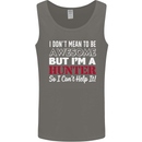 I Don't Mean to Be but I'm a Hunter Hunting Mens Vest Tank Top Charcoal