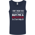 I Don't Mean to Be but I'm a Hunter Hunting Mens Vest Tank Top Navy Blue