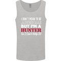 I Don't Mean to Be but I'm a Hunter Hunting Mens Vest Tank Top Sports Grey