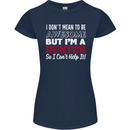 I Don't Mean to Be but I'm a Hunter Hunting Womens Petite Cut T-Shirt Navy Blue