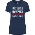 I Don't Mean to Be but I'm a Hunter Hunting Womens Wider Cut T-Shirt Navy Blue