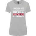 I Don't Mean to Be but I'm a Hunter Hunting Womens Wider Cut T-Shirt Sports Grey
