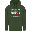 I Don't Mean to Be but I'm a Manager Rugby Mens 80% Cotton Hoodie Forest Green