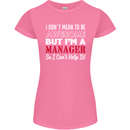 I Don't Mean to Be but I'm a Manager Rugby Womens Petite Cut T-Shirt Azalea