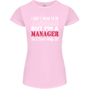 I Don't Mean to Be but I'm a Manager Rugby Womens Petite Cut T-Shirt Light Pink