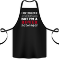I Don't Mean to Be but I'm a Rower Rowing Cotton Apron 100% Organic Black