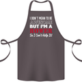 I Don't Mean to Be but I'm a Rower Rowing Cotton Apron 100% Organic Dark Grey