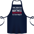 I Don't Mean to Be but I'm a Rower Rowing Cotton Apron 100% Organic Navy Blue
