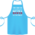 I Don't Mean to Be but I'm a Rower Rowing Cotton Apron 100% Organic Turquoise