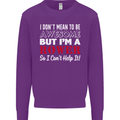 I Don't Mean to Be but I'm a Rower Rowing Mens Sweatshirt Jumper Purple