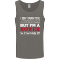 I Don't Mean to Be but I'm a Rower Rowing Mens Vest Tank Top Charcoal