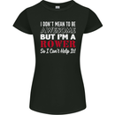 I Don't Mean to Be but I'm a Rower Rowing Womens Petite Cut T-Shirt Black