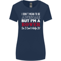 I Don't Mean to Be but I'm a Rower Rowing Womens Wider Cut T-Shirt Navy Blue